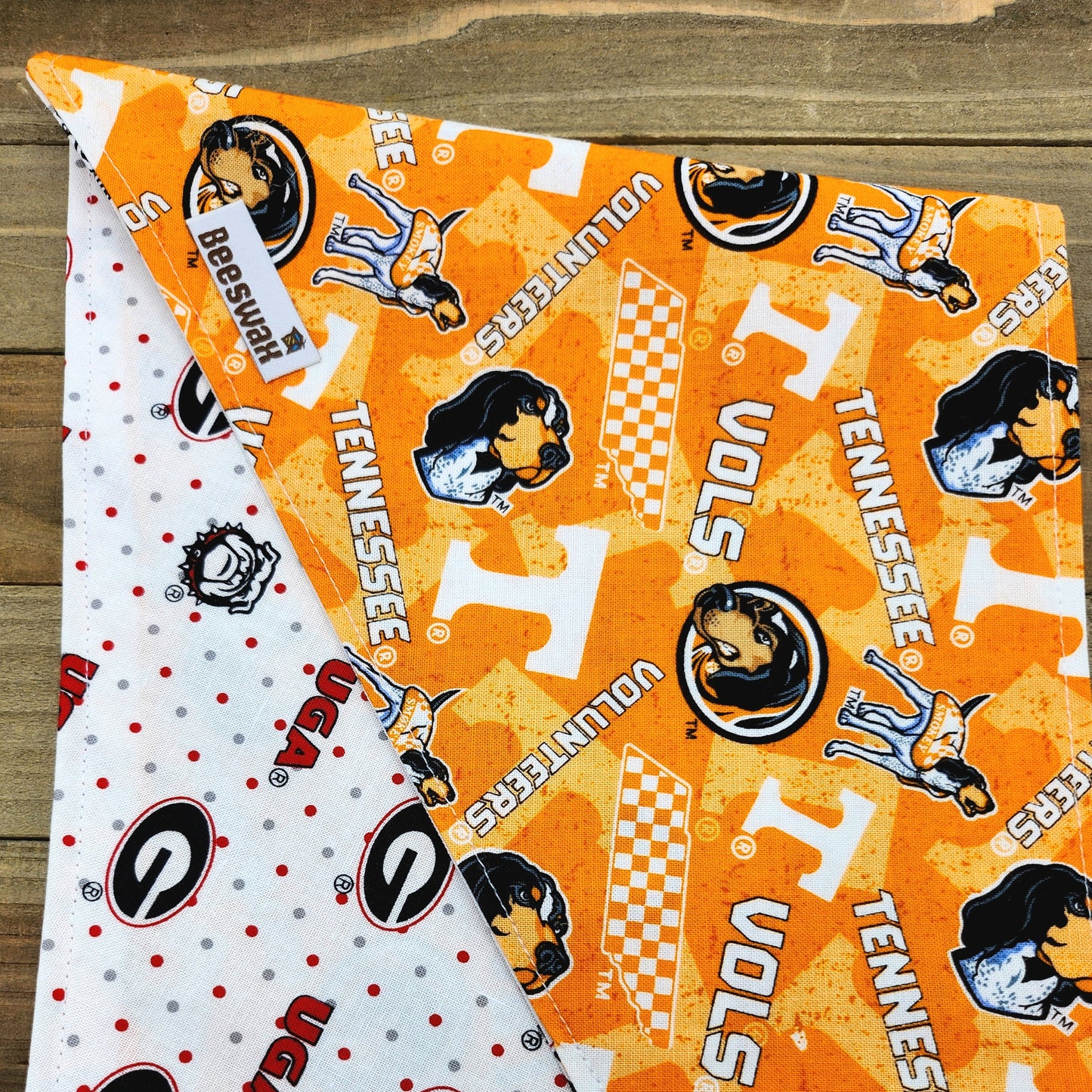 Dogs and Vols House Divided Light Game Day Reversible Pet Bandana Handmade