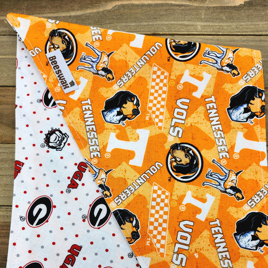 Dogs and Vols House Divided Light Game Day Reversible Pet Bandana Handmade