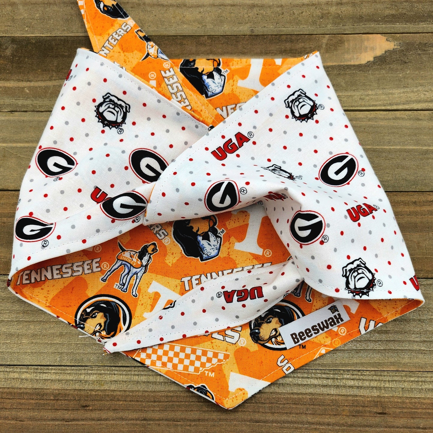 Dogs and Vols House Divided Light Game Day Reversible Pet Bandana Handmade