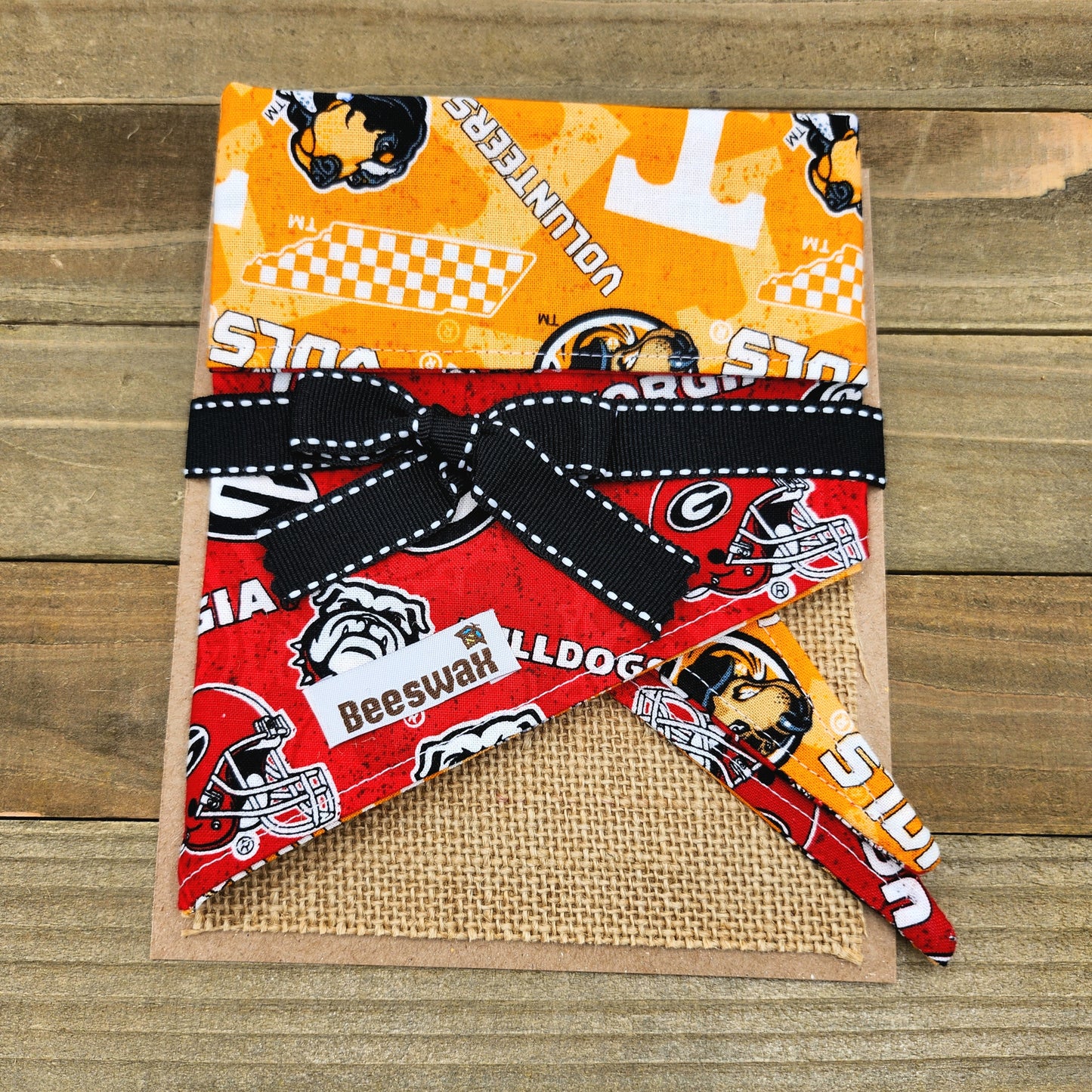 Dawgs and Vols House Divided Dark Game Day Reversible Pet Bandana Handmade