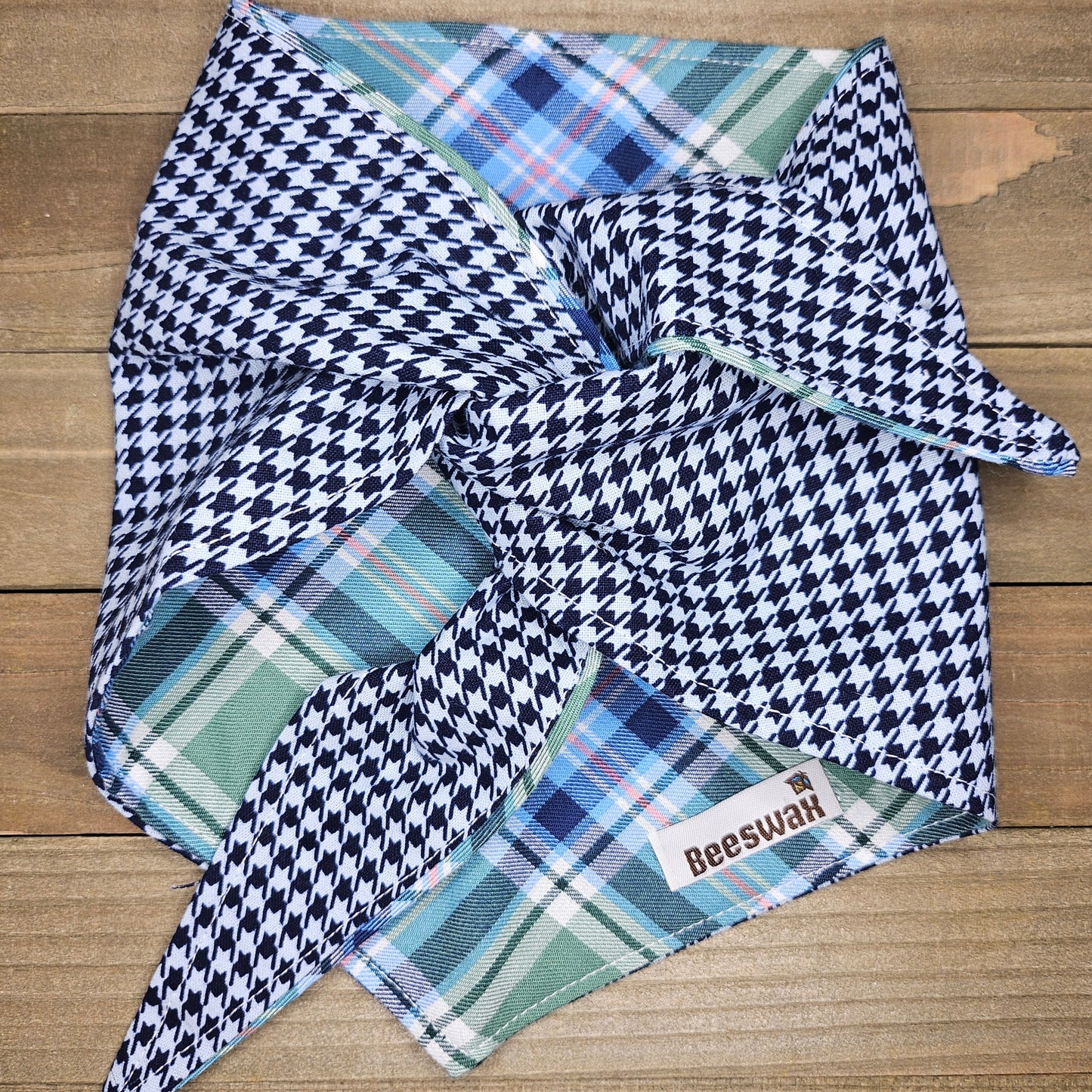Tommy Plaid Reversible Pet Bandana Handmade