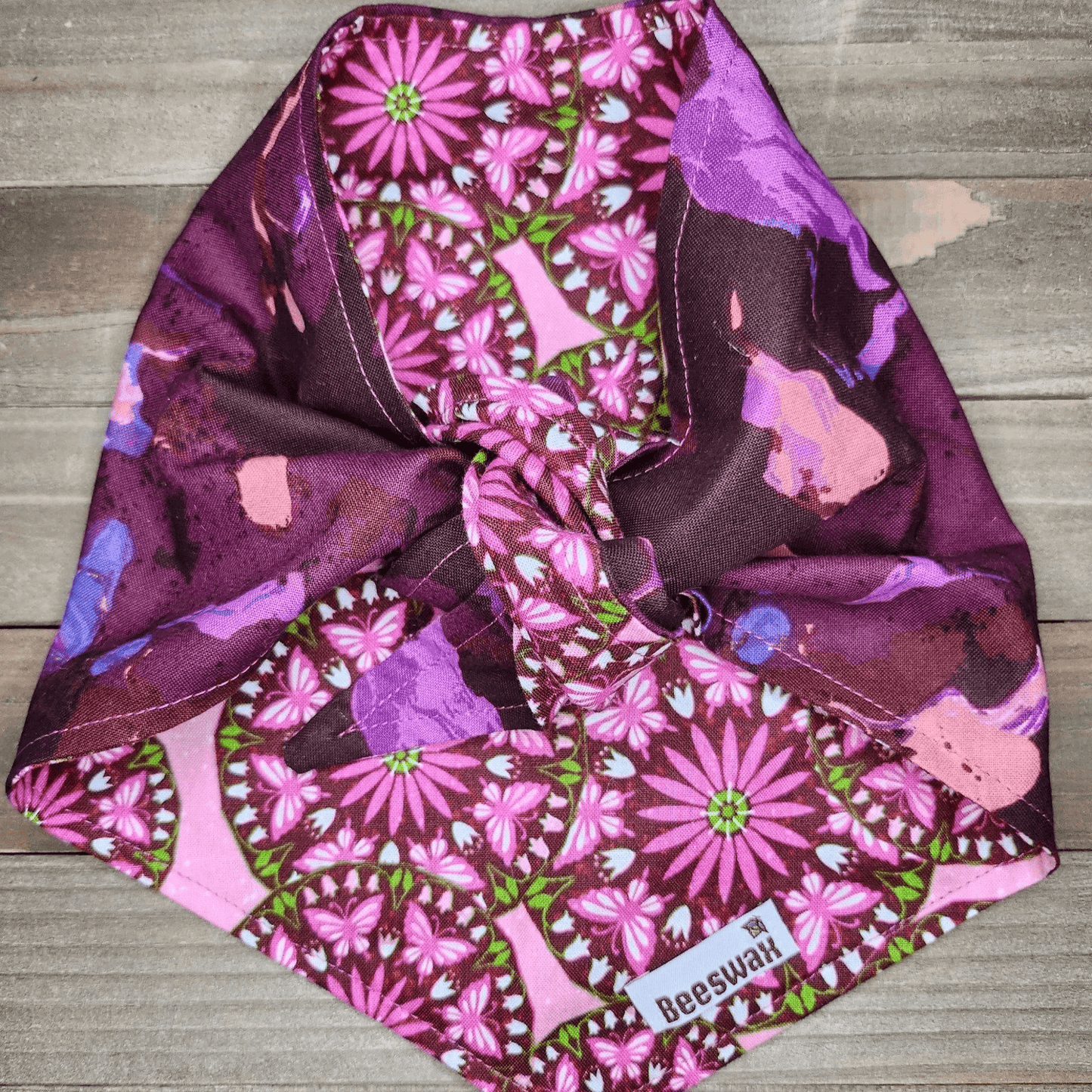 Pink Hippie Flower Pet Bandana - Beeswax Bandanas
