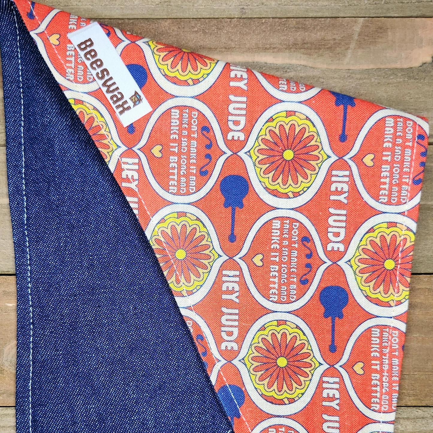Beatles Hey Jude Pet Bandana - Beeswax Bandanas