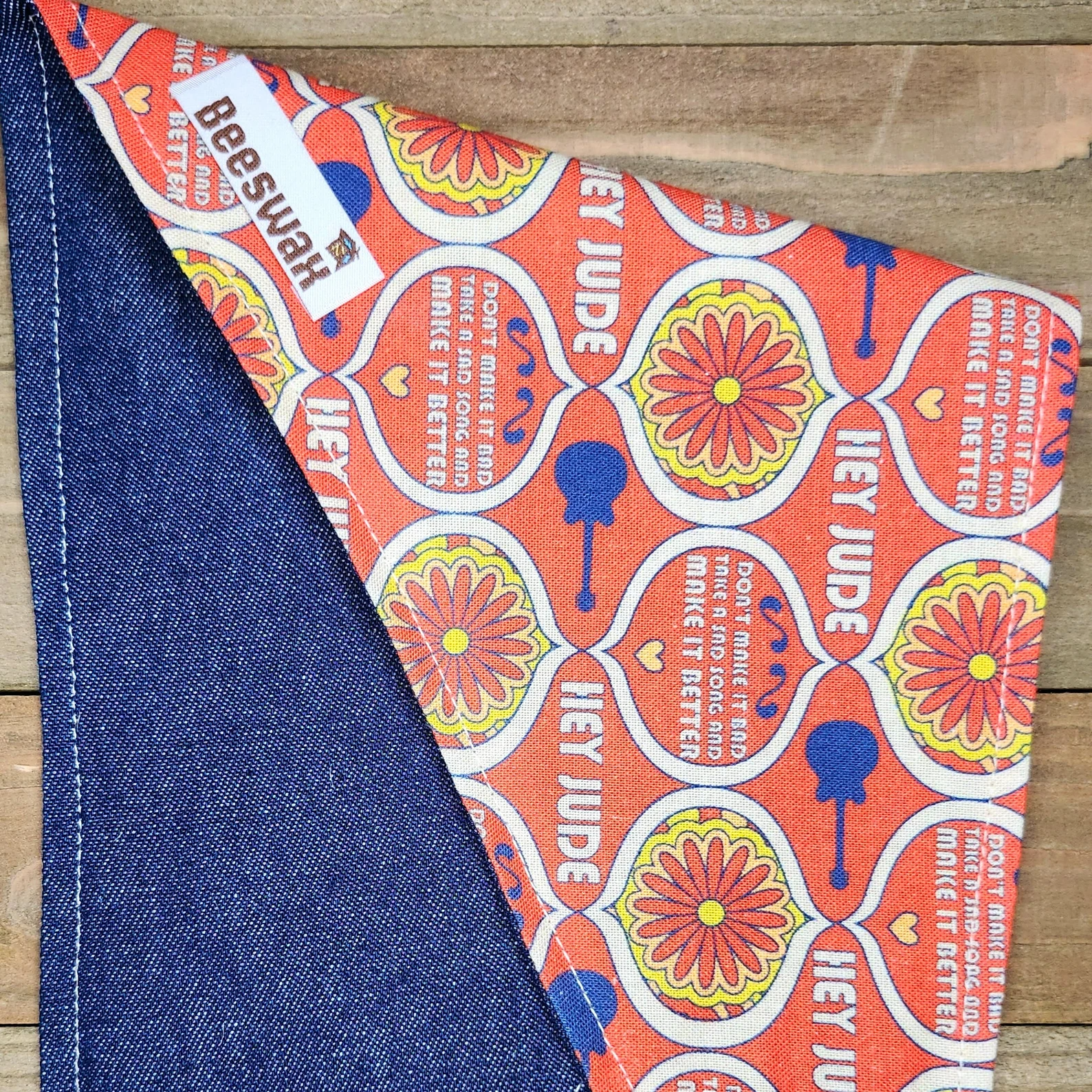 Beatles Hey Jude Pet Bandana - Beeswax Bandanas