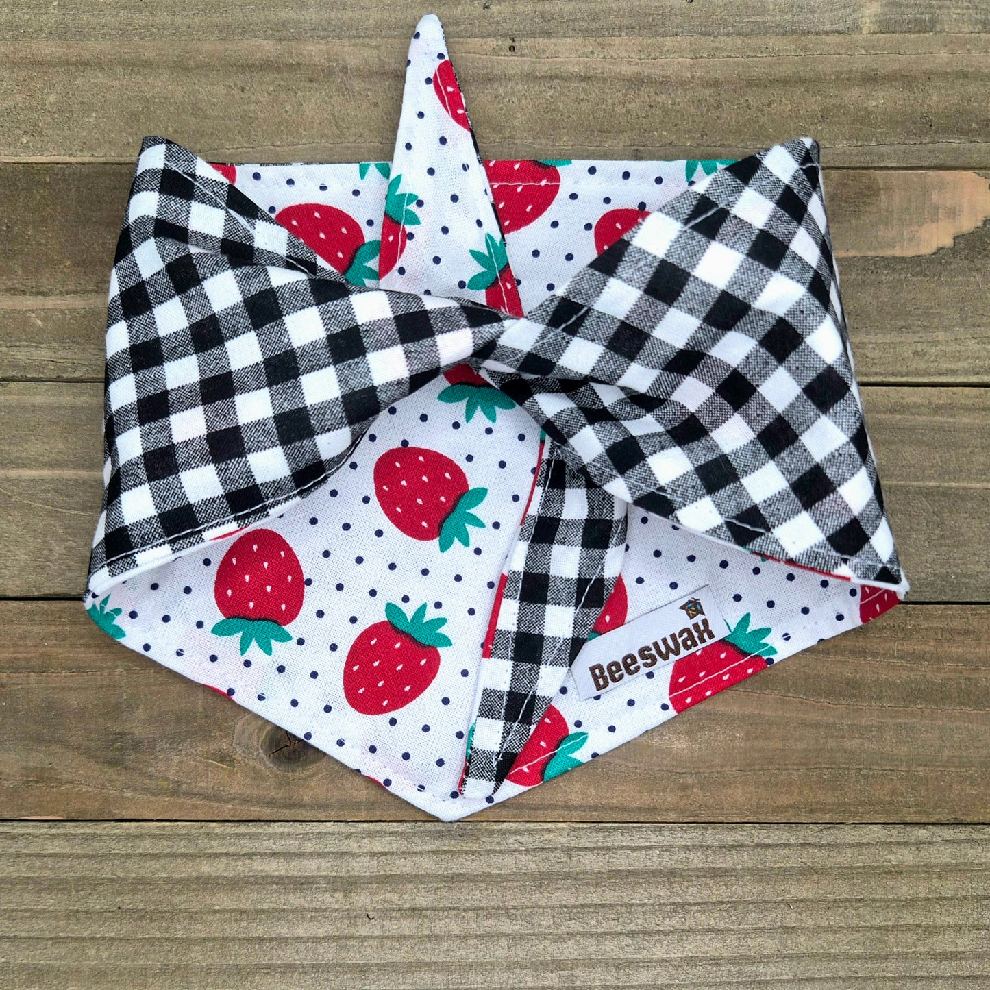 Strawberry Picnic | Reversible Handmade Pet Bandana