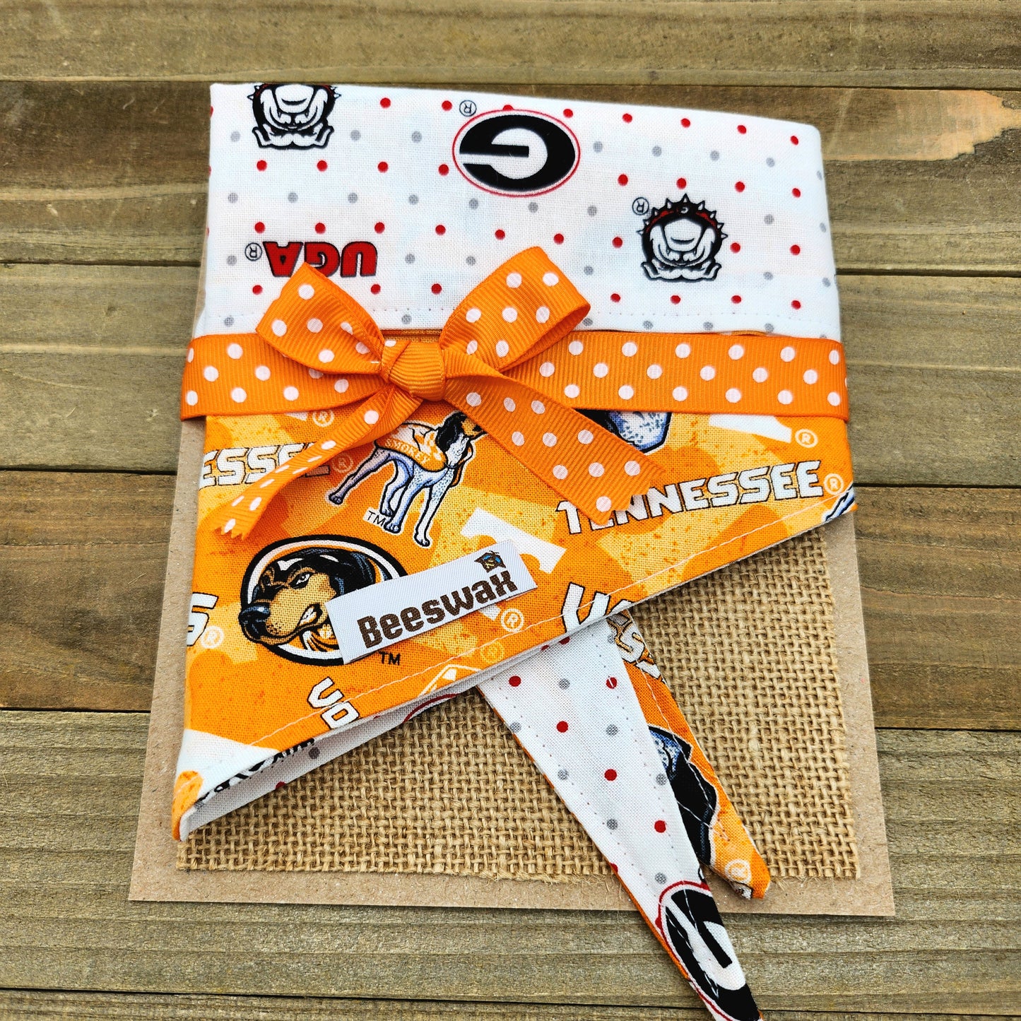 Dogs and Vols House Divided Light Game Day Reversible Pet Bandana Handmade