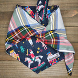 Nutcracker Holiday Plaid Pet Bandana - Beeswax Bandanas 