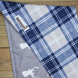 Heather Grey Flannel Stag Leap Pet Bandana - Beeswax Bandanas 