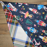 Nutcracker Holiday Plaid Pet Bandana - Beeswax Bandanas 