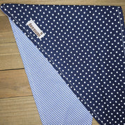 Pinstripe Picnic | Handmade Upcycled Reversible Pet Bandana