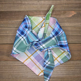 Tommy Plaid Pink Plaid Upcycled Pet Bandana