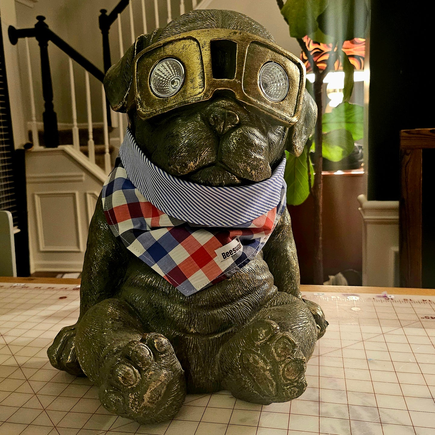 Jackson Plaid Reversible Pet Bandana Handmade