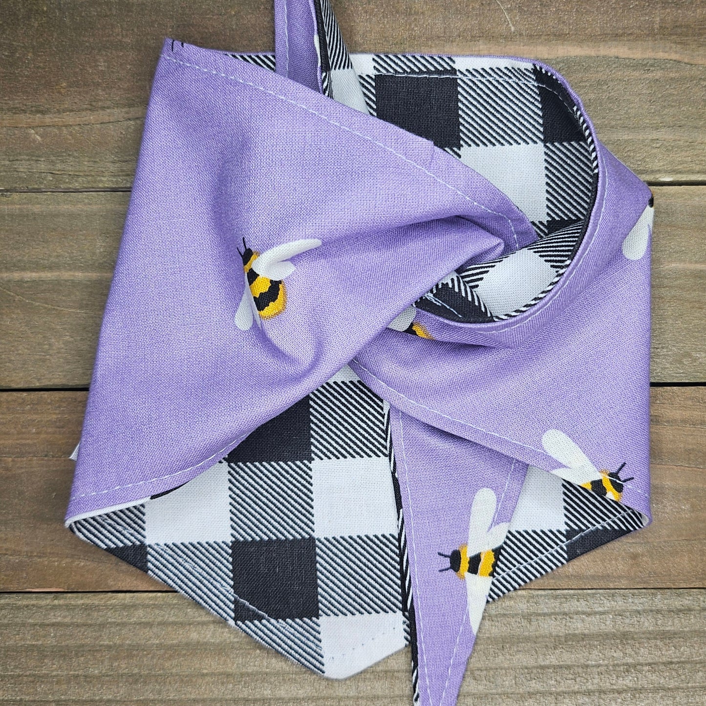 Bumblebee Big Plaid | Reversible Handmade Pet Bandana