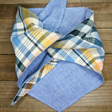 Ponyboy Plaid Handmade Pet Bandana - Reversible