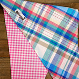 Bellevue Plaid Handmade Pet Bandana - Reversible