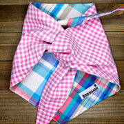 Bellevue Plaid Handmade Pet Bandana - Reversible