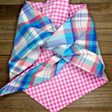 Bellevue Plaid Handmade Pet Bandana - Reversible