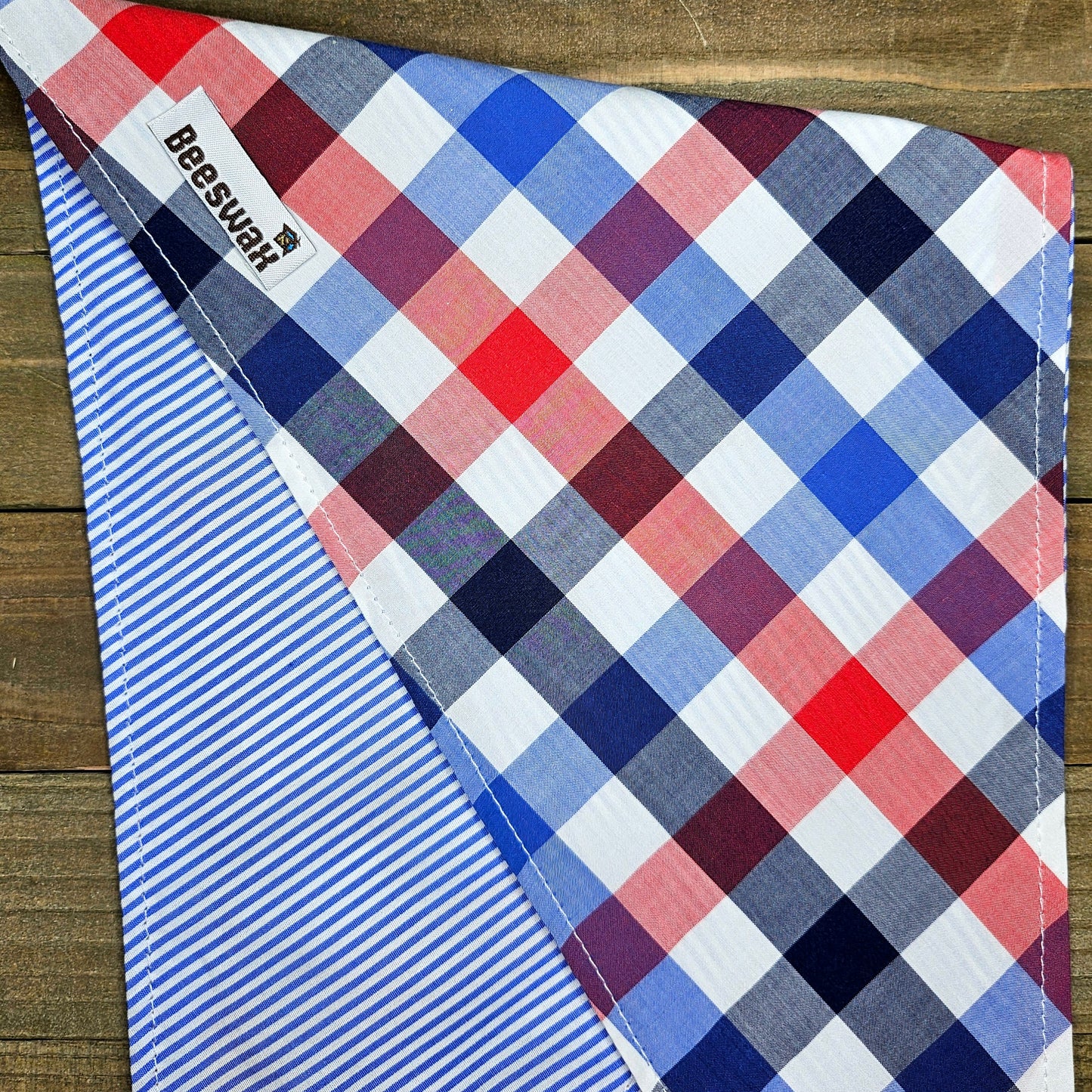 Jackson Plaid Reversible Pet Bandana Handmade