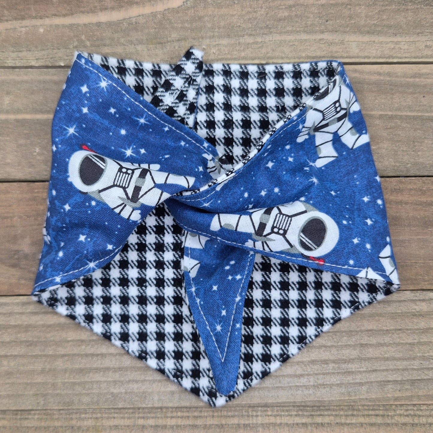 Space Cowboy Reversible Pet Bandana Handmade