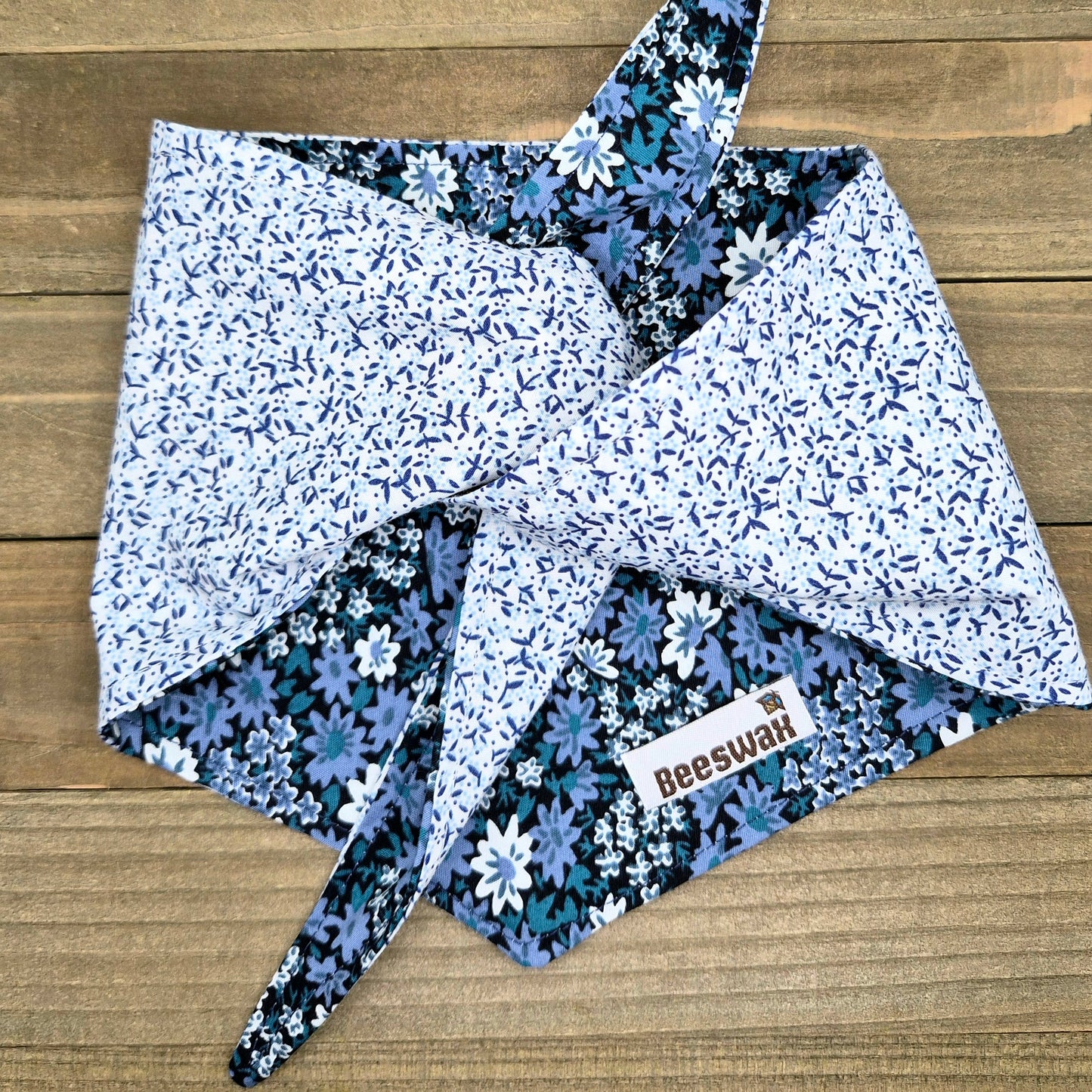 Midnight Bloom Reversible Pet Bandana Handmade