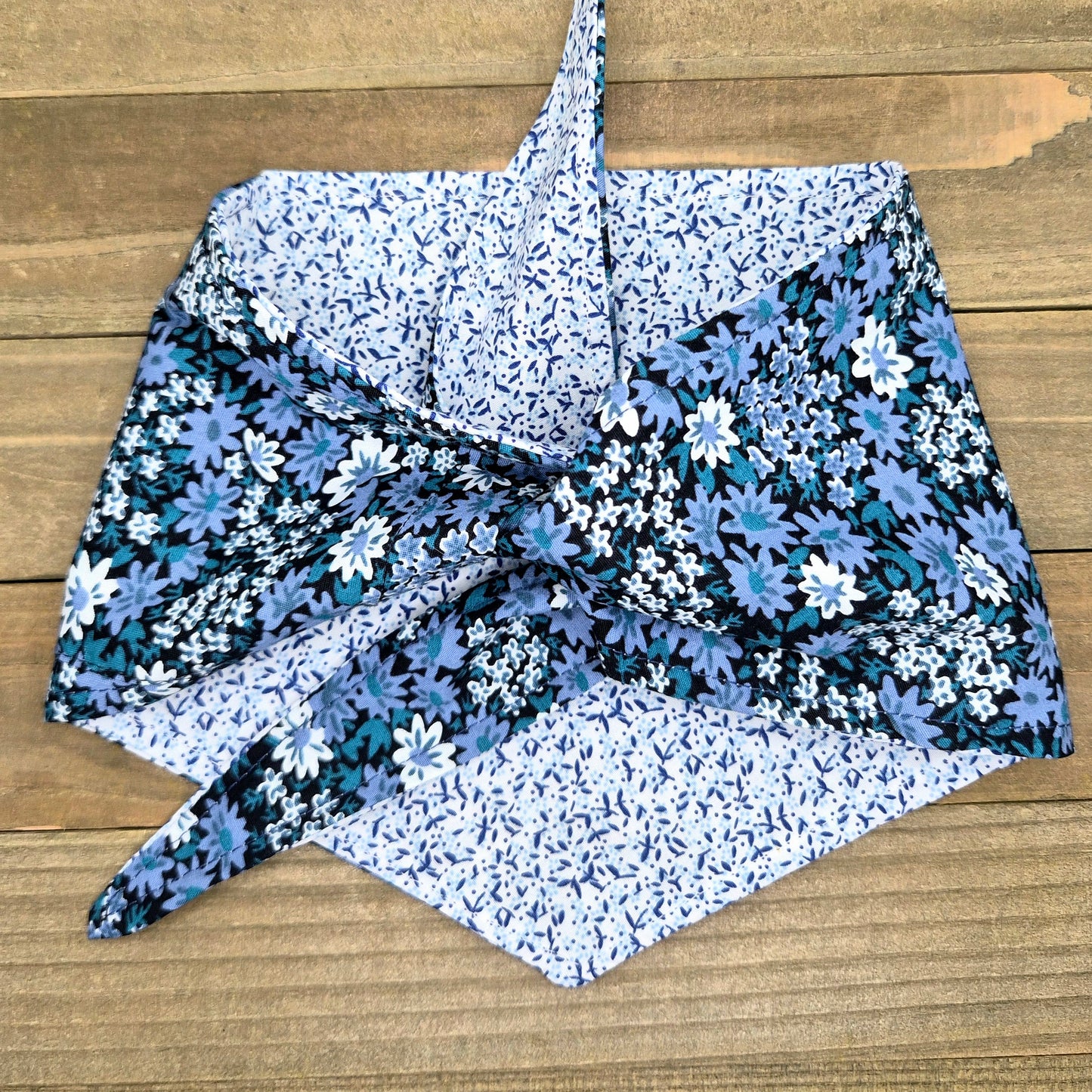 Midnight Bloom Reversible Pet Bandana Handmade