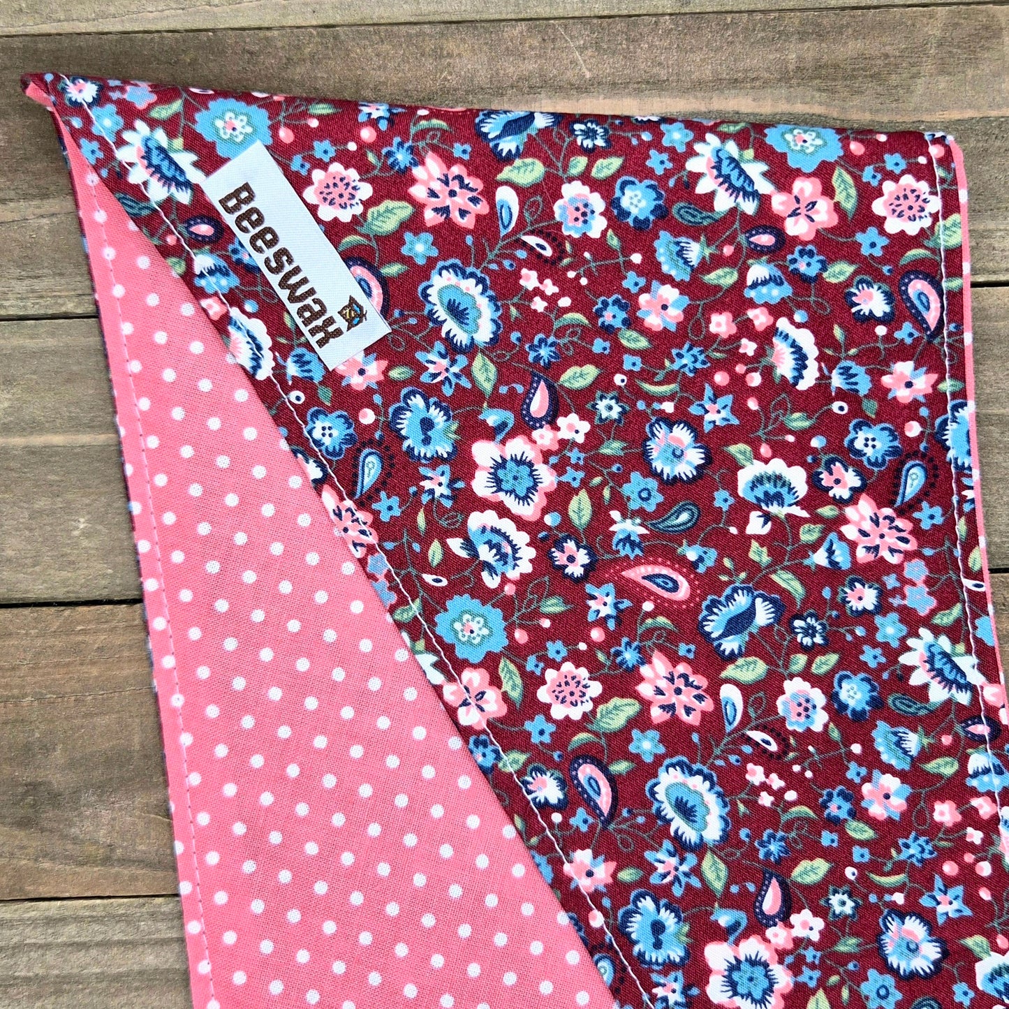 Rustic Rosewood Reversible Pet Bandana Handmade