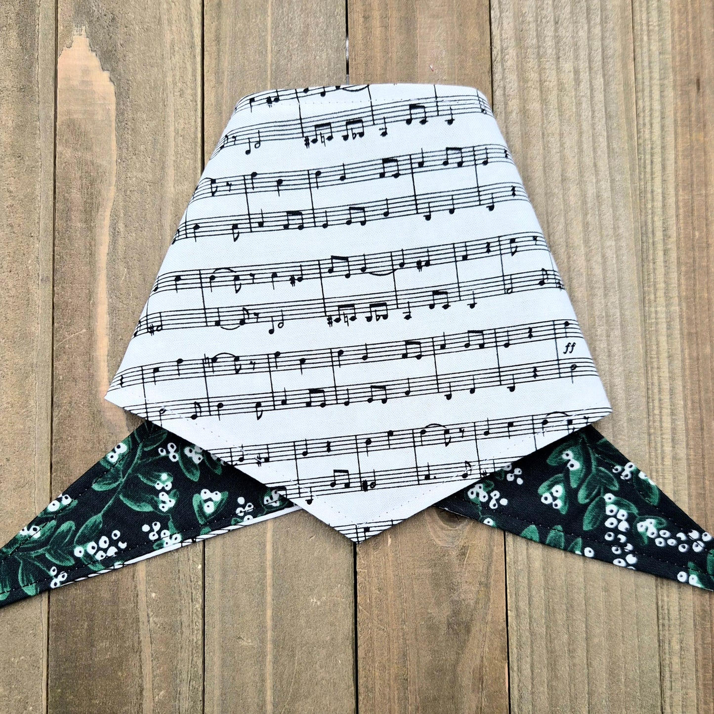 Night Holly Handmade Reversible Pet Bandana - Cotton Tie-On Style