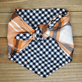 Butterscotch Plaid Pet Bandana - Beeswax Bandanas 