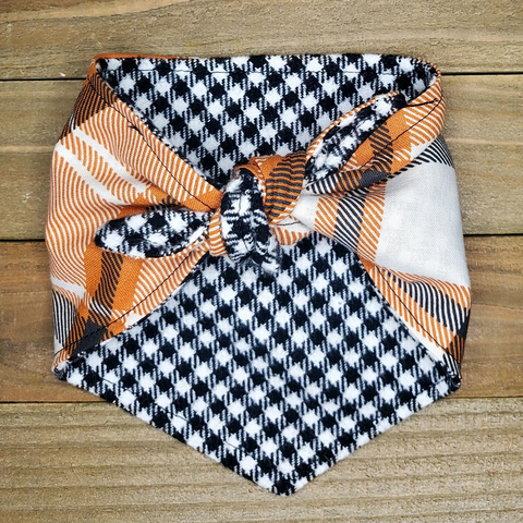 Butterscotch Plaid Pet Bandana - Beeswax Bandanas 