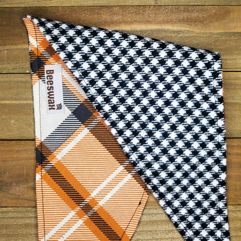 Butterscotch Plaid Pet Bandana - Beeswax Bandanas 