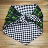 Forest Checkerboard Plaid Pet Bandana - Beeswax Bandanas 