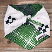 Forest Green Plaid Pet Bandana - Beeswax Bandanas 