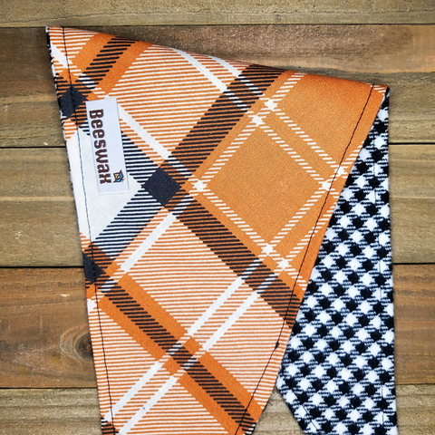 Butterscotch Plaid Pet Bandana - Beeswax Bandanas 