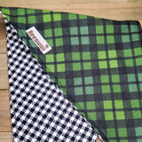 Forest Checkerboard Plaid Pet Bandana - Beeswax Bandanas 