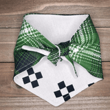 Forest Green Plaid Pet Bandana - Beeswax Bandanas 