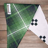 Forest Green Plaid Pet Bandana - Beeswax Bandanas 