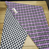 Purple Plaid Black Checkered Pet Bandana - Beeswax Bandanas 