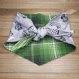 MTV Forest Green Plaid Pet Bandana - Beeswax Bandanas 