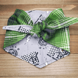 MTV Forest Green Plaid Pet Bandana - Beeswax Bandanas 