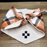 Butterscotch Plaid Pet Bandana - Beeswax Bandanas 