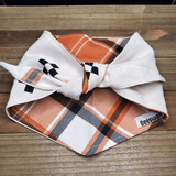 Butterscotch Plaid Pet Bandana - Beeswax Bandanas 