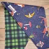 Enchanted Forest Alpine Check Pet Bandana - Beeswax Bandanas 