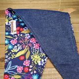 Night Garden Dark Denim Pet Bandana - Beeswax Bandanas 