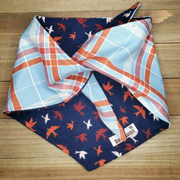 Enchanted Forest Blue Plaid Pet Bandana - Beeswax Bandanas 