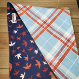 Enchanted Forest Blue Plaid Pet Bandana - Beeswax Bandanas 