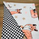 Double Flannel Fox Black Houndstooth Pet Bandana - Beeswax Bandanas 