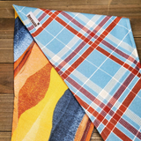 Blue Plaid Sunset Pet Bandana - Beeswax Bandanas 