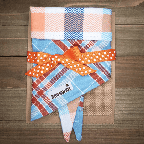 Tiffany Blue Plaid Pet Bandana - Beeswax Bandanas 