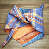 Purple Plaid Sunset Pet Bandana - Beeswax Bandanas 