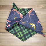 Enchanted Forest Alpine Check Pet Bandana - Beeswax Bandanas 